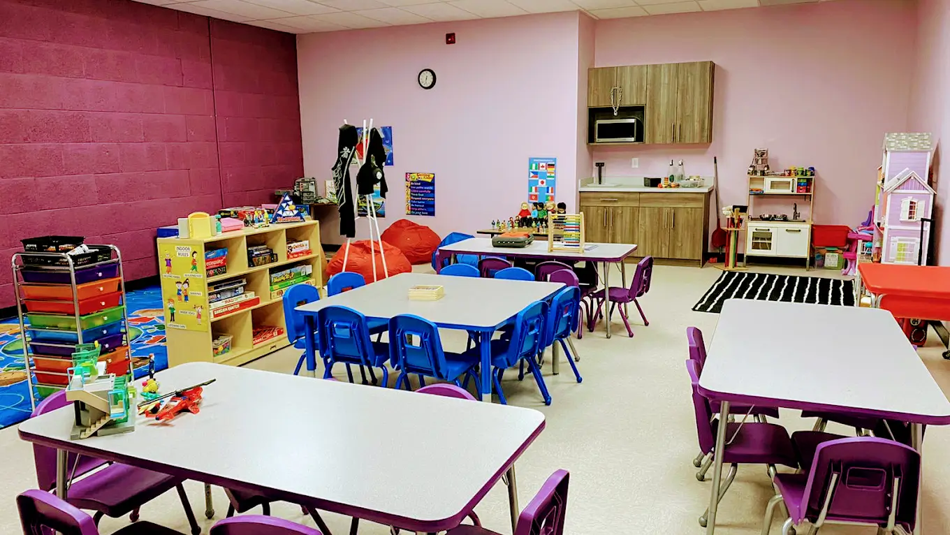 Children playing at St. Francis daycare in Edmonton